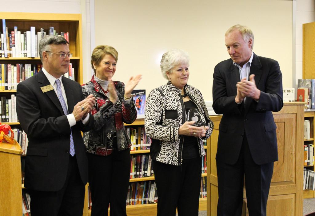 Photo by William Wheatley
Ms. Linda Price, the managing director of My Neighbor’s Foundation, helps many families throughout the Hereford Zone. She recieved the Golden Apple Award on January 14. The award recognizes outstanding volunteers within the Maryland public school system.