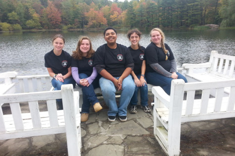 The officer team poses for photos at Summit Lake Camp. They attended a retreat for leadership training (COLT).