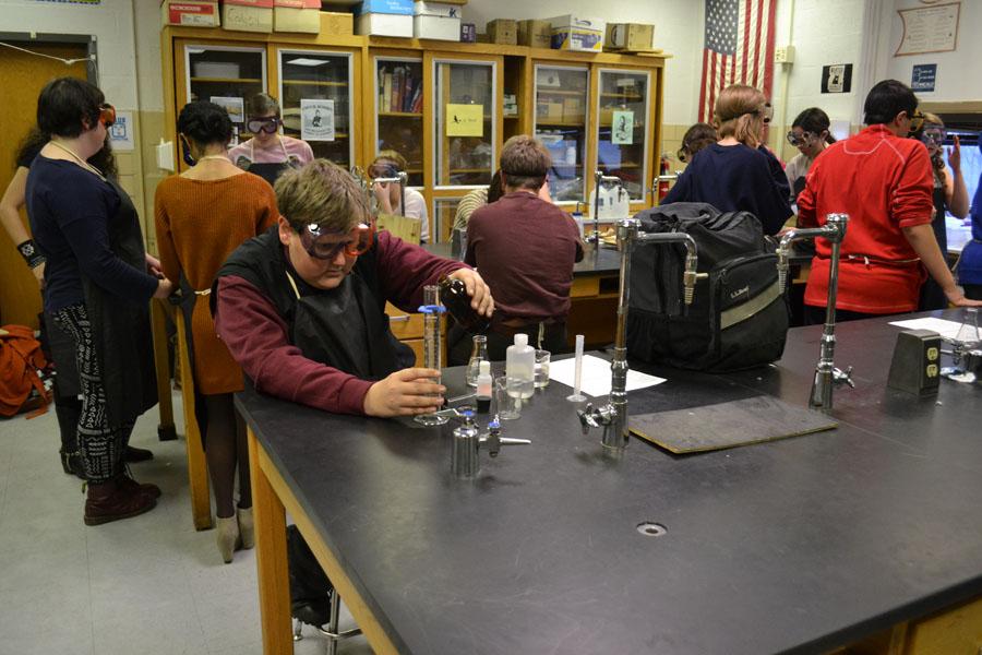 Chemistry Club conducts experiments
