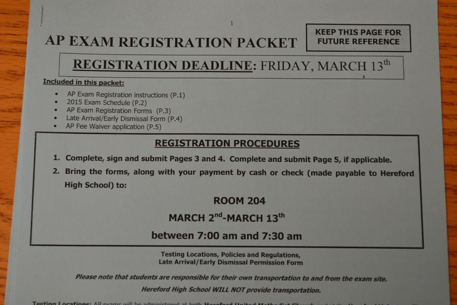 Guidance urging students to turn in AP registration