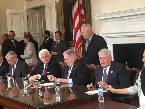 Governor Hogan signs Senate Bill 764. The new Maryland law provides free speech rights for student journalists and their advisors.