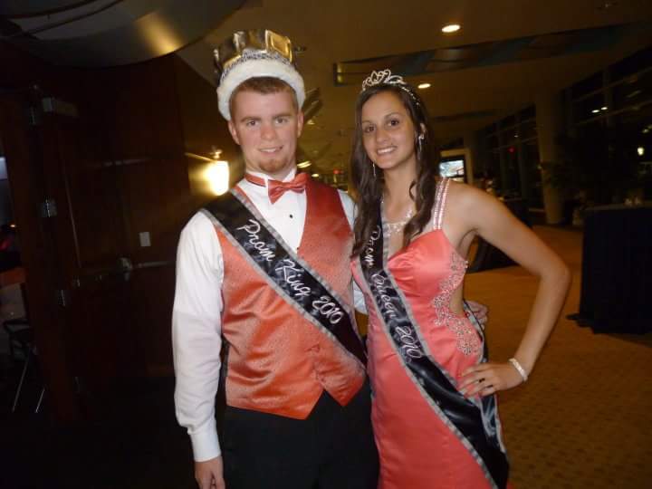 World History teacher Edward Martin was prom king at his senior prom in '10. His date is now his fiancée.