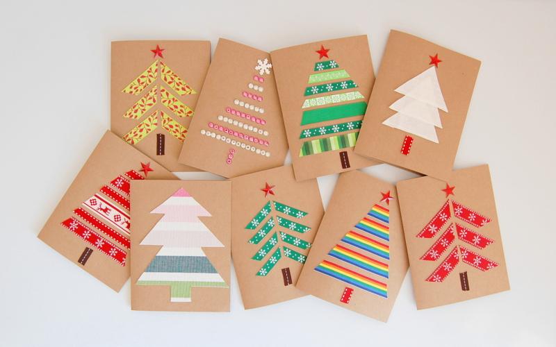 Homemade Christmas cards.