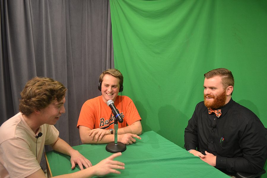 Teacher Ed Martin and Hugh Lory ('17)  appear on Tony's premier episode in a heated sports dispute. "we had a good debate and it was a fun experience." Lory said. "I'm always welcome to do something with my boy Mr Martin."