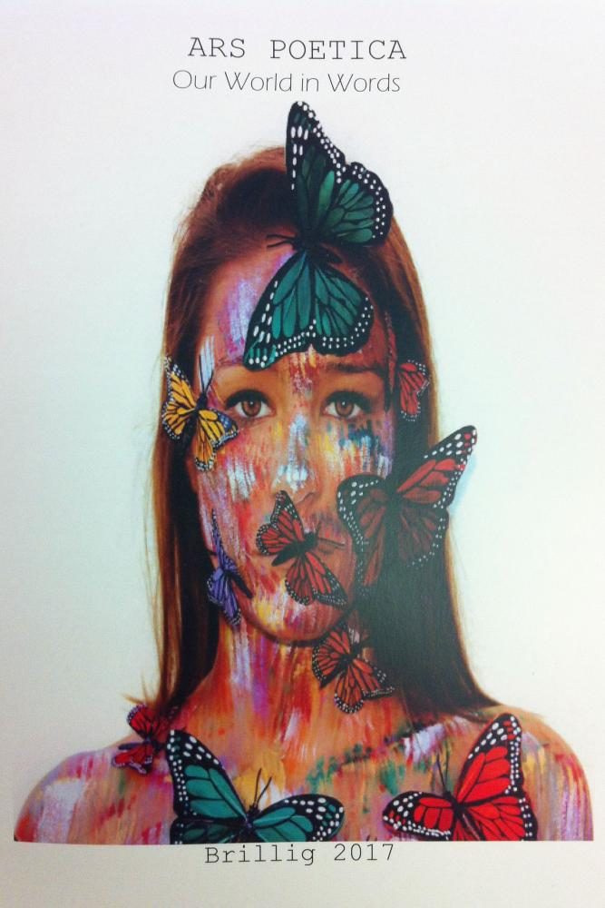 The cover of Brillig's 2017 literary magazine, Ars Poetica: Our World in Words, features art by Hereford students. The magazine was released on May 23. 