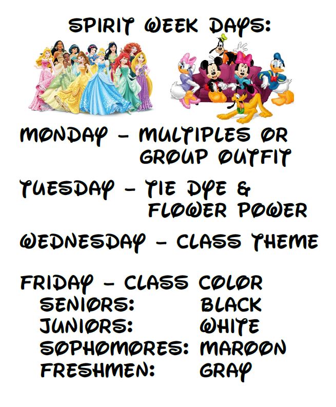 Spirit+Week+Schedule