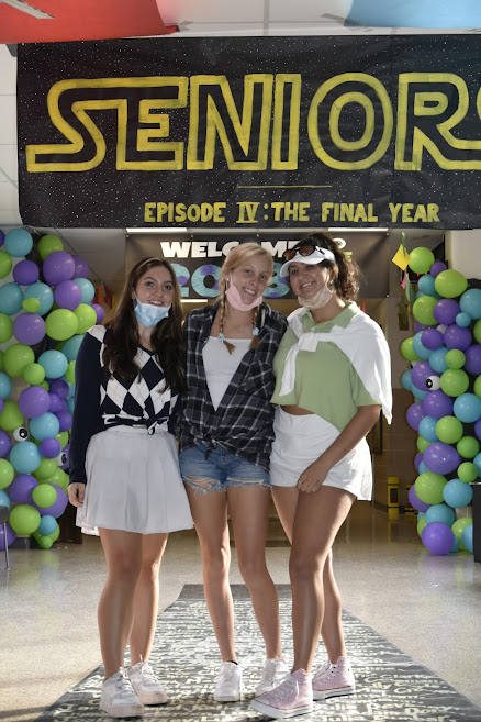 A few Senior students posed in their Star Wars themed hallway. 