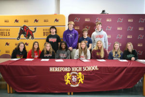 Athletes sign out of Hereford and into college