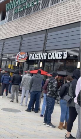 The crowd gathers early in Towson to try the southern chicken cuisine. Some waited upwards of two hours for a taste.