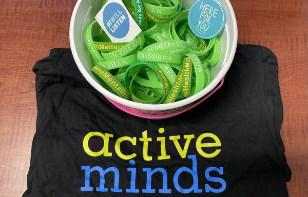 Last year, Active Minds Club handed out items like bracelets, stickers, and pins in order to spread awareness about the organization.
